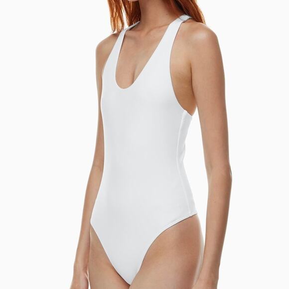 Aritzia Babaton White Contour Racer Bodysuit Size Small - Picture 7 of 15